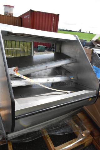 Custom Deli's D ILW4SS Stainless Steel Commercial Open Display Merchandiser. 120/208 Volts, 1 Phase.