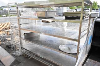 Lakeside Metal 5 Tier Shelving Unit on Commercial Casters.