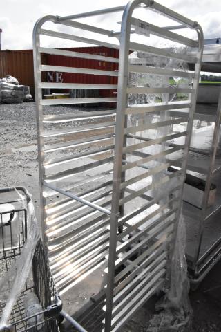 Metal Commercial Pan Transport Rack on Commercial Casters.