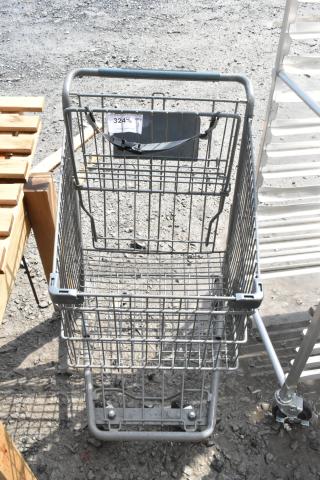 Metal Shopping Cart on Casters.