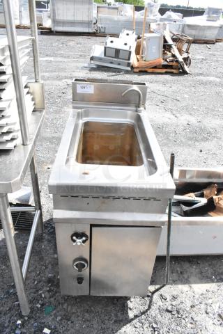 Desco CPG1/45 Stainless Steel Commercial Floor Style Natural Gas Powered Pasta Cooker.