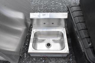 Stainless Steel Single Bay Wall Mount Sink.