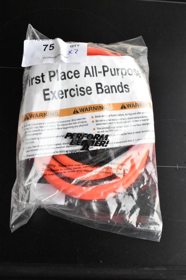 2 BRAND NEW! All Purpose Exercise Bands; Extra Heavy Blue and Medium Orange. 2 Times Your Bid! - Image 3 of 8
