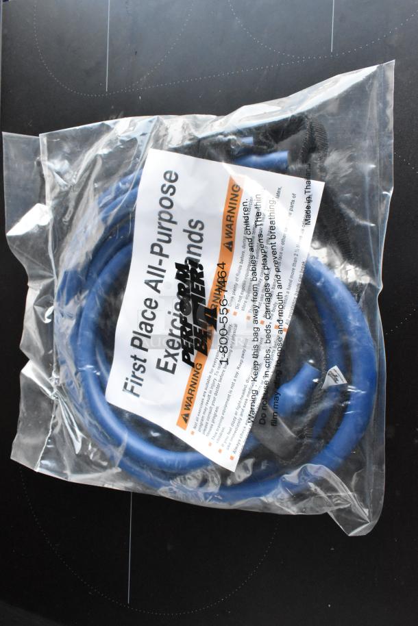 2 BRAND NEW! All Purpose Exercise Bands; Extra Heavy Blue and Medium Orange. 2 Times Your Bid! - Image 6 of 8