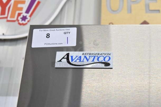 BRAND NEW SCRATCH AND DENT! 2024 Avantco 178A49FHC Stainless Steel Commercial 2 Door Reach In Freezer w/ Poly Coated Racks. 115 Volts, 1 Phase. Tested and Working! - Image 3 of 7