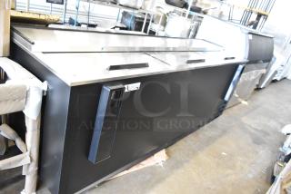 BRAND NEW SCRATCH AND DENT! 2025 Avantco 178HBB95HC 95" Black Horizontal Bottle Cooler. 115 Volts, 1 Phase.