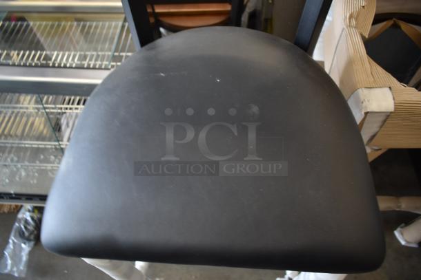 2 BRAND NEW SCRATCH AND DENT! Items; Bar Height Chair; 1 w/ Wooden Back Rest and Black Seat Cushion. 2 Times Your Bid! - Image 5 of 6