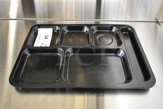 28 BRAND NEW SCRATCH AND DENT! Choice 999CMT6RH Black Poly Food Trays. 28 Times Your Bid!
