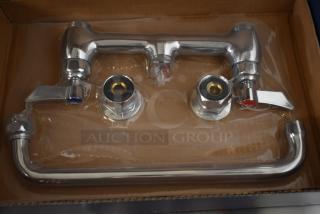 BRAND NEW SCRATCH AND DENT! 750FD812 Waterloo Deck-Mounted Faucet with 8" Centers and 12" Swing Spout