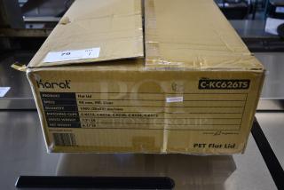BRAND NEW SCRATCH AND DENT! Box of Karat Flat Lid.