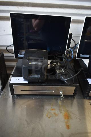 POS Monitor w/ V320L Thermal Receipt Printer and Cash Drawer.