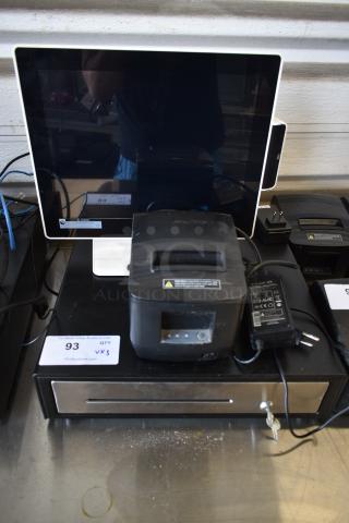 POS Monitor w/ V320L Thermal Receipt Printer and Cash Drawer.