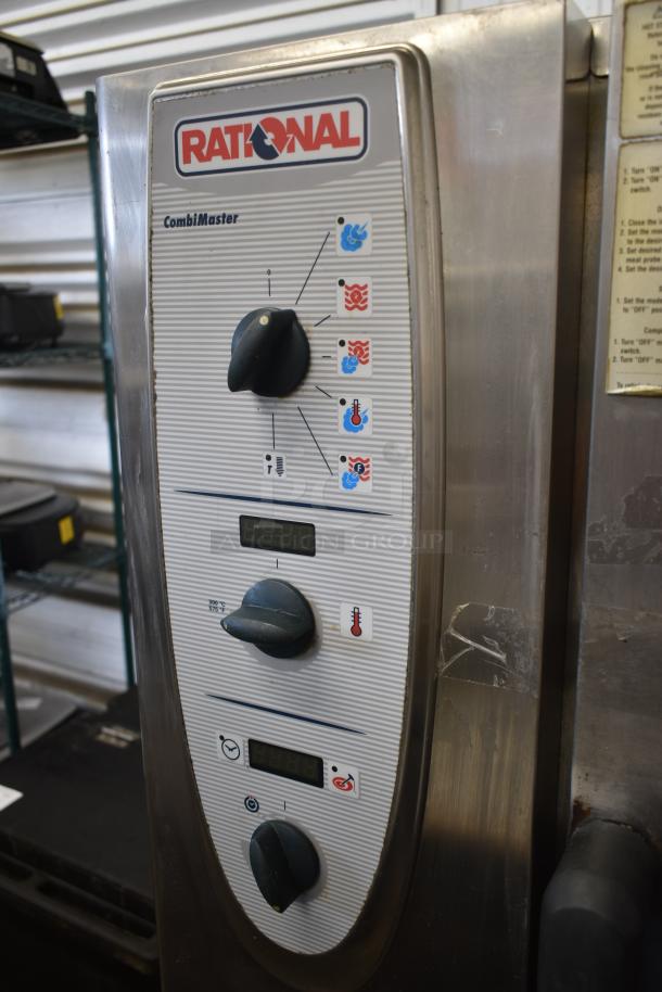 Rational Stainless Steel Commercial Natural Gas Powered Combi Convection Oven on Equipment Stand w/ Pan Rack on Commercial Casters. - Image 4 of 10