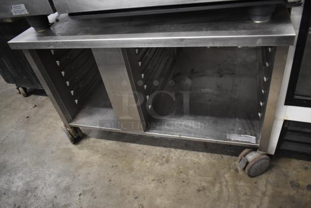 Rational Stainless Steel Commercial Natural Gas Powered Combi Convection Oven on Equipment Stand w/ Pan Rack on Commercial Casters. - Image 5 of 10