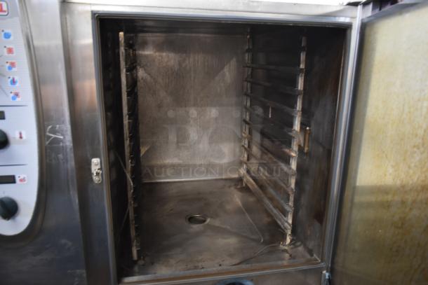 Rational Stainless Steel Commercial Natural Gas Powered Combi Convection Oven on Equipment Stand w/ Pan Rack on Commercial Casters. - Image 6 of 10