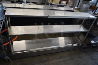 Turbo Air CTST-1800-N Stainless Steel Commercial Countertop Refrigerated Food Rail w/ 2 Tier Overshelf. 115 Volts, 1 Phase.