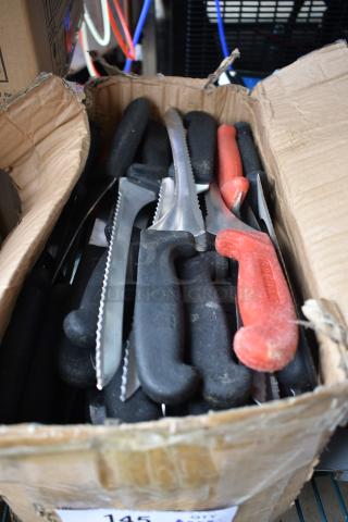 80 SHARPENED Stainless Steel Knives Including Serrated Bread Knife. 80 Times Your Bid!