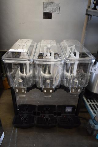 BRAND NEW SCRATCH AND DENT! 2024 Carnival King COLDREAM 3M 382RBD3G3 Triple 3 Gallon Bowl Refrigerated Beverage Dispenser. 120 Volts, 1 Phase. Tested and Working!