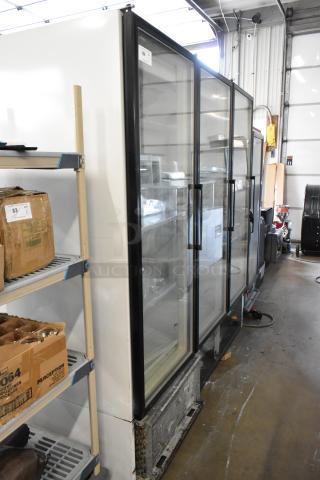 Master-Bilt BLG-74HD Metal Commercial 3 Door Reach In Freezer Merchandiser. 115/208-230 Volts, 1 Phase.