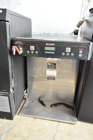Bunn ICB-TWIN Stainless Steel Commercial Countertop Iced Tea Machine w/ Hot Water Dispenser. 120/208 Volts, 1 Phase.