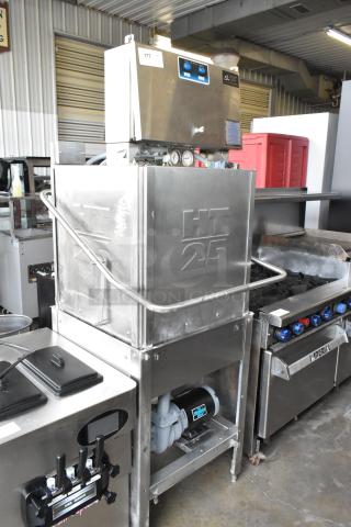 American Dish Service ADS HT25 Stainless Steel Commercial Straight Pass Through Dishwasher. 208 Volts, 3 Phase. - Item #1190900