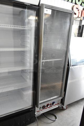Winholt NHPL-1836-CA Metal Single Door Reach In Heated Holding Proofing Cabinet on Commercial Casters. 120 Volts, 1 Phase. Tested and Does Not Power On