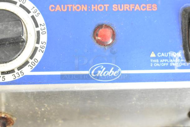 Globe PF32E Metal Commercial Countertop Electric Powered 2 Bay Fryer w/ 2 Metal Fry Baskets. 208-240 Volts. - Image 2 of 10