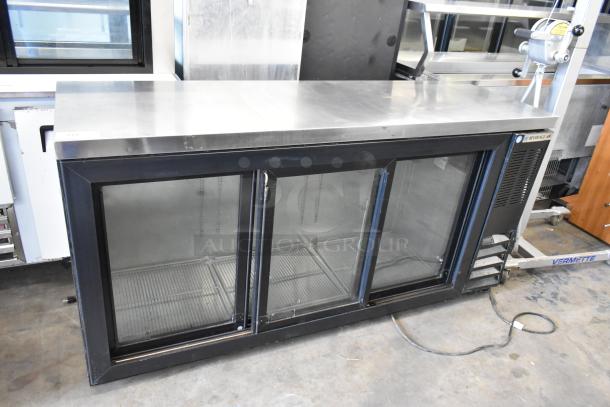 Beverage Air BB72HC-1-GS-B-27 Stainless Steel 3 Door Back Bar Cooler Merchandiser. 115 Volts, 1 Phase. - Image 1 of 8