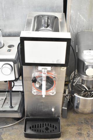 Vevor XRJF-11 Stainless Steel Commercial Countertop Slushie Machine. 120 Volts, 1 Phase. Tested and Powers On But Does Not Get Cold