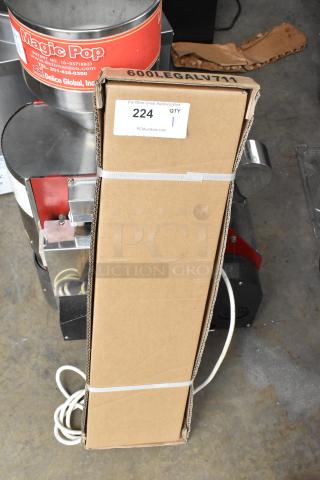 BRAND NEW SCRATCH AND DENT! Regency 600LEGALV711 Regency 1 711 LEG GALV 28" Galvanized Steel Leg for Work Tables - 5" Casters Required