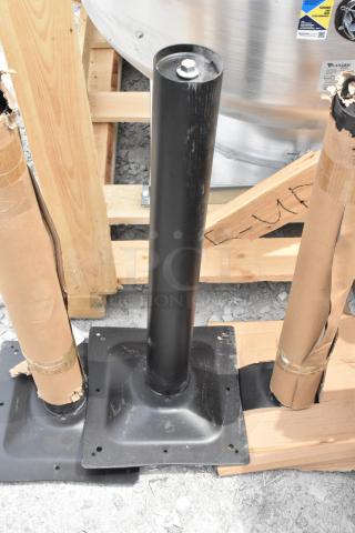 6 BRAND NEW SCRATCH AND DENT! Lancaster Table & Seating 427TBCLRD325 Excalibur 3" Standard Height Outdoor Table Base Column. 6 Times Your Bid!