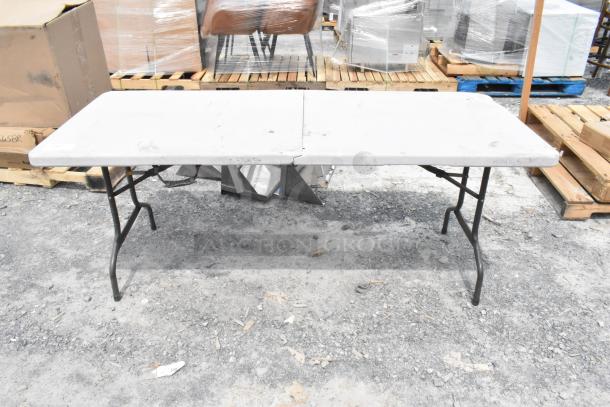 White Folding Table. - Image 1 of 6