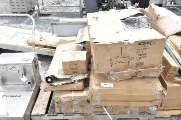 15 BRAND NEW SCRATCH AND DENT! Items Including Shelves, Table Pieces, Deck Pan, etc. 15 Times Your Bid! - Image 1 of 12