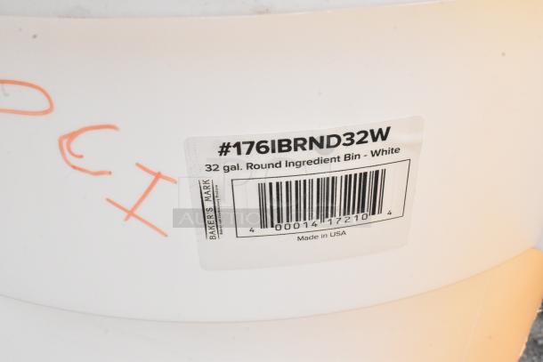 2 BRAND NEW SCRATCH AND DENT! Bakers Mark 176IBRND32W 32 Gallon Round Ingredient Bin. 2 Times Your Bid! - Image 5 of 6