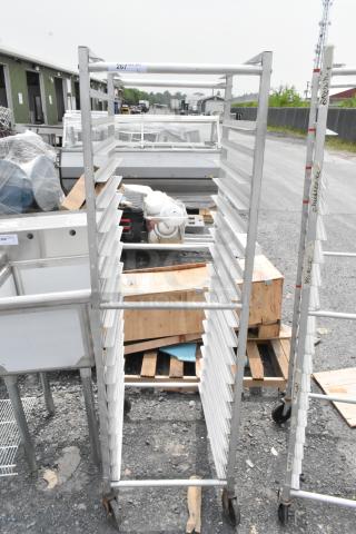 Metal Commercial Pan Transport Rack on Commercial Casters.