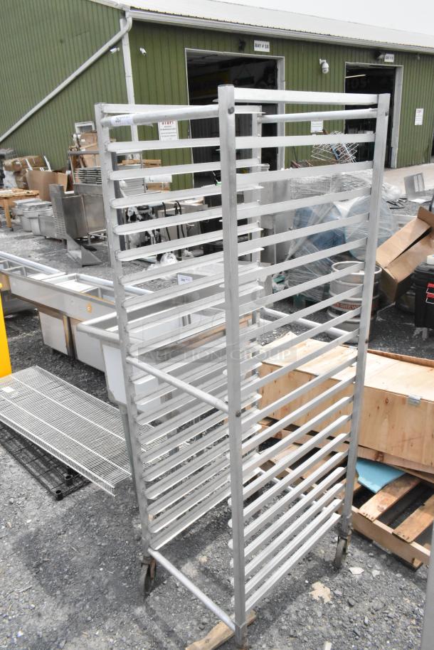 Metal Commercial Pan Transport Rack on Commercial Casters. - Image 3 of 4