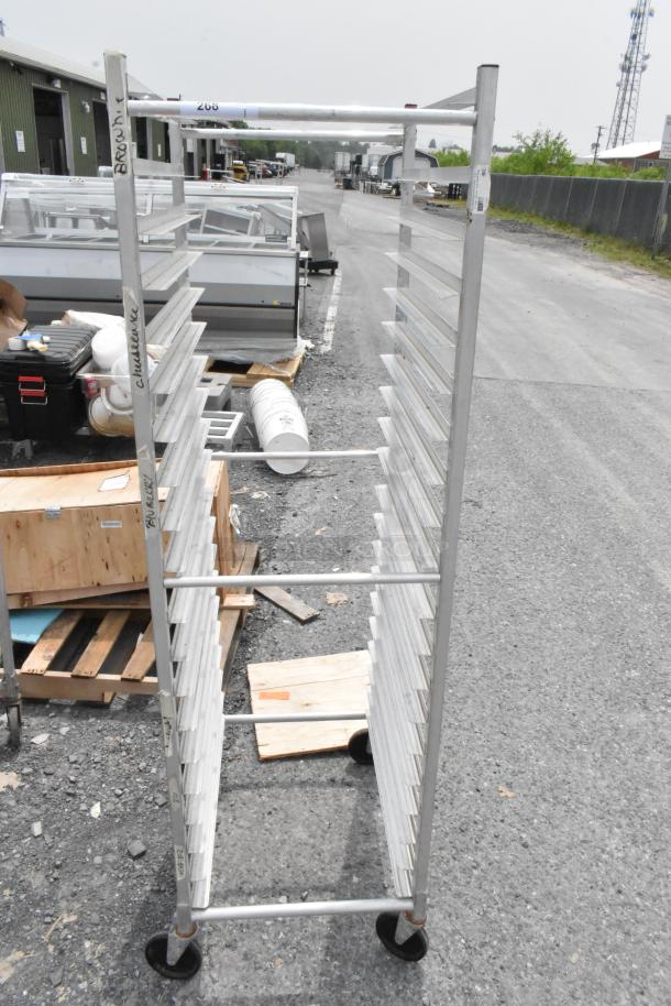 Metal Commercial Pan Transport Rack on Commercial Casters. - Image 1 of 5