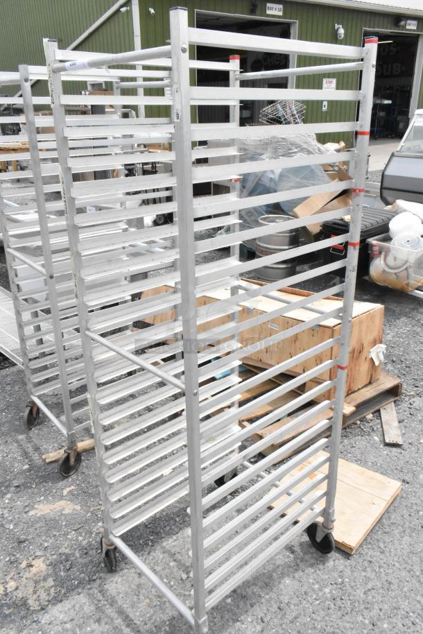 Metal Commercial Pan Transport Rack on Commercial Casters. - Image 3 of 5