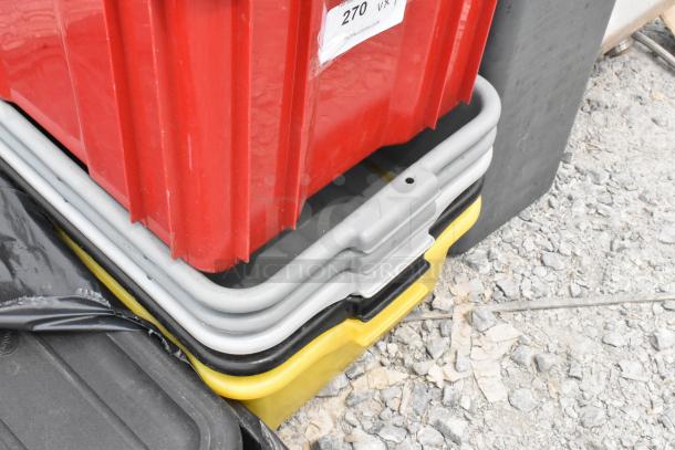 ALL ONE MONEY! Lot of Poly Bus Bins and Lids - Image 3 of 4