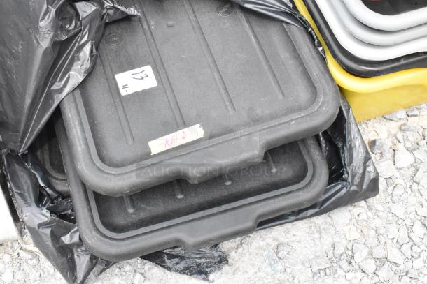 ALL ONE MONEY! Lot of Poly Bus Bins and Lids - Image 4 of 4