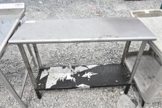 Stainless Steel Table w/ Metal Under Shelf.