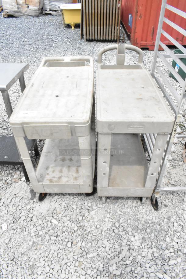 2 Poly 2 Tier Cart on Commercial Casters. 2 Times Your Bid! - Image 1 of 6
