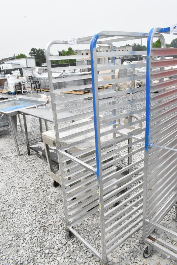 Channel Metal Commercial Pan Transport Rack on Commercial Casters. - Image 3 of 5