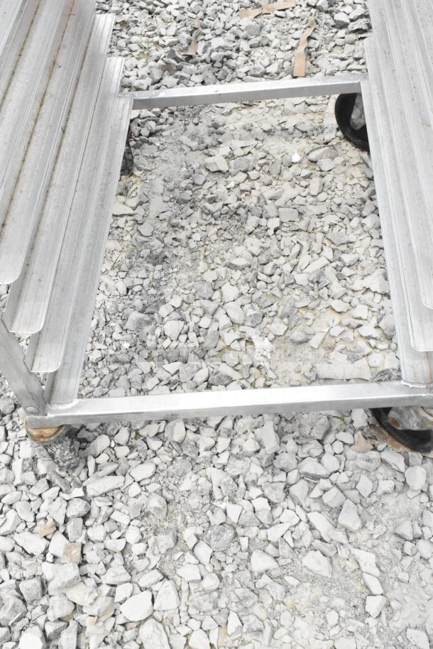 Channel Metal Commercial Pan Transport Rack on Commercial Casters. - Image 4 of 5