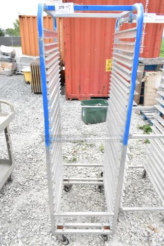 Channel Metal Commercial Pan Transport Rack on Commercial Casters.