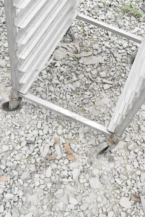 Channel Metal Commercial Pan Transport Rack on Commercial Casters. - Image 4 of 5