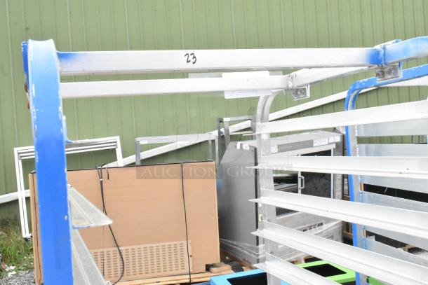 Channel Metal Commercial Pan Transport Rack on Commercial Casters. - Image 5 of 5