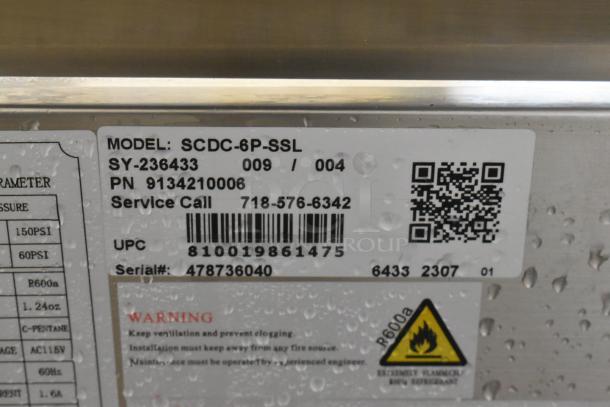 BRAND NEW SCRATCH AND DENT! 2024 Koolmore SCDC-6P-SG 59 in. Six Pan Refrigerated Countertop Condiment Prep Station. Tested and Working! - Image 12 of 12