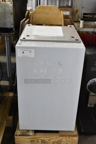 BRAND NEW SCRATCH AND DENT! 2024 Scotsman HST16B-A 16 1/2" x 23 3/4" Enclosed Stainless Steel Ice Dispenser Stand.