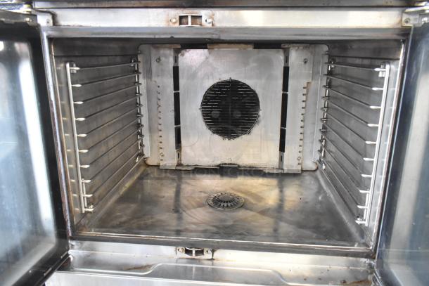 2 2016 Blodgett HV-100G HydroVection Stainless Steel Commercial Natural Gas Powered Full Size Convection Oven w/ View Through Doors, and Thermostatic Controls on Commercial Casters. 2 Times Your Bid! - Image 8 of 12
